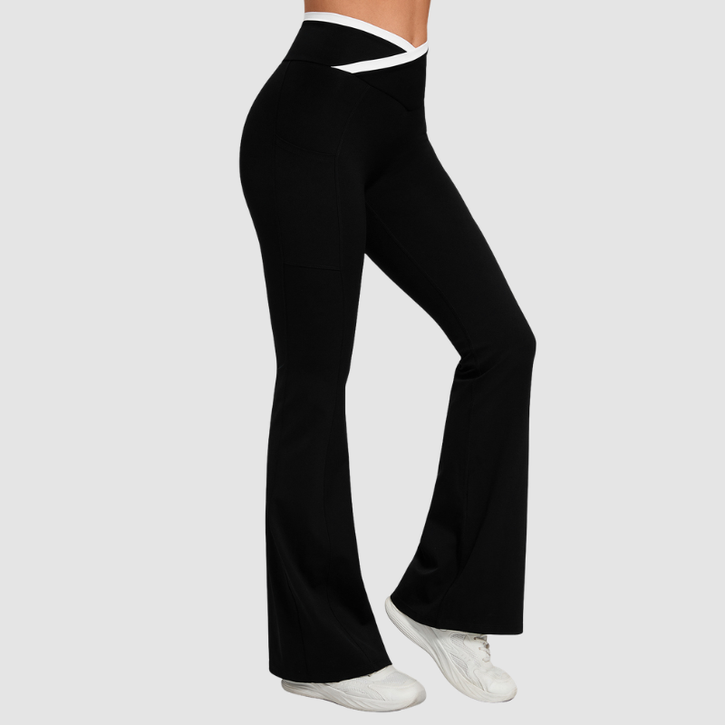 Wholesale cross waistline Flare Yoga Pants | Wonderxfans bulk activewear