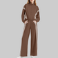 Wholesale Women's Side Stripe Long Sleeve Sweatshirt & Jogger Pants Set