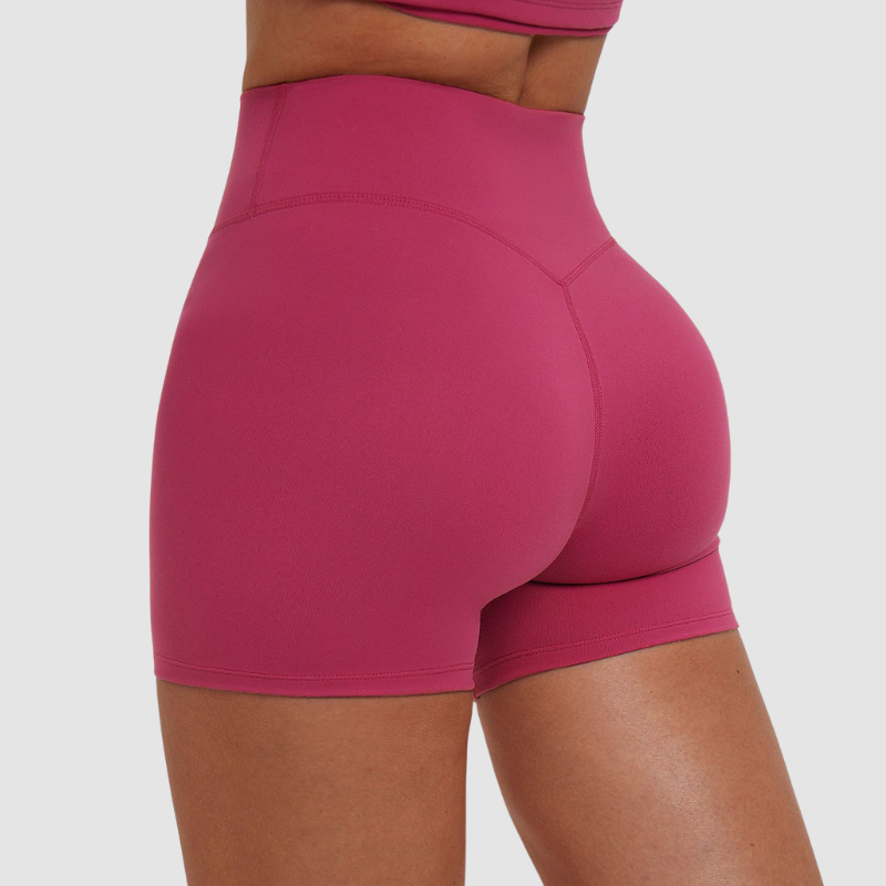 Wholesale solid color high-waisted tight shorts