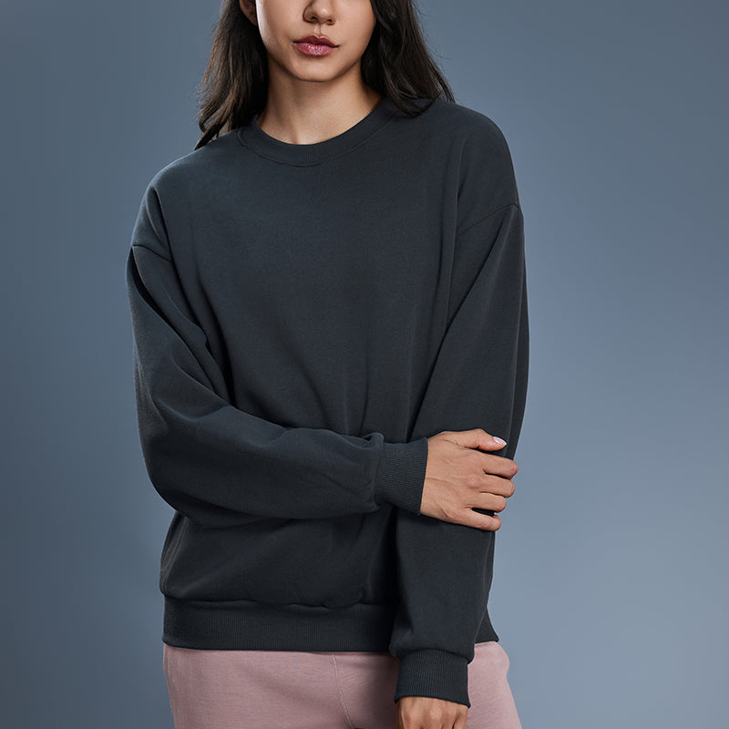 Roud neck fleece sweatshirts