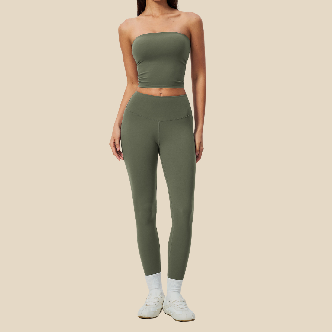 Wholesale Women's Activewear Padded Sports Vest & Fitted Cropped Pants Set