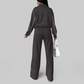 Wholesale Women's Zip-Up Long Sleeve Hoodie & Jogger Pants Tracksuit Set