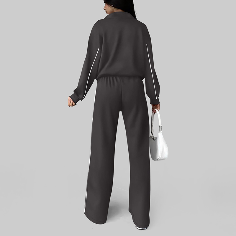Wholesale Women's Zip-Up Long Sleeve Hoodie & Jogger Pants Tracksuit Set