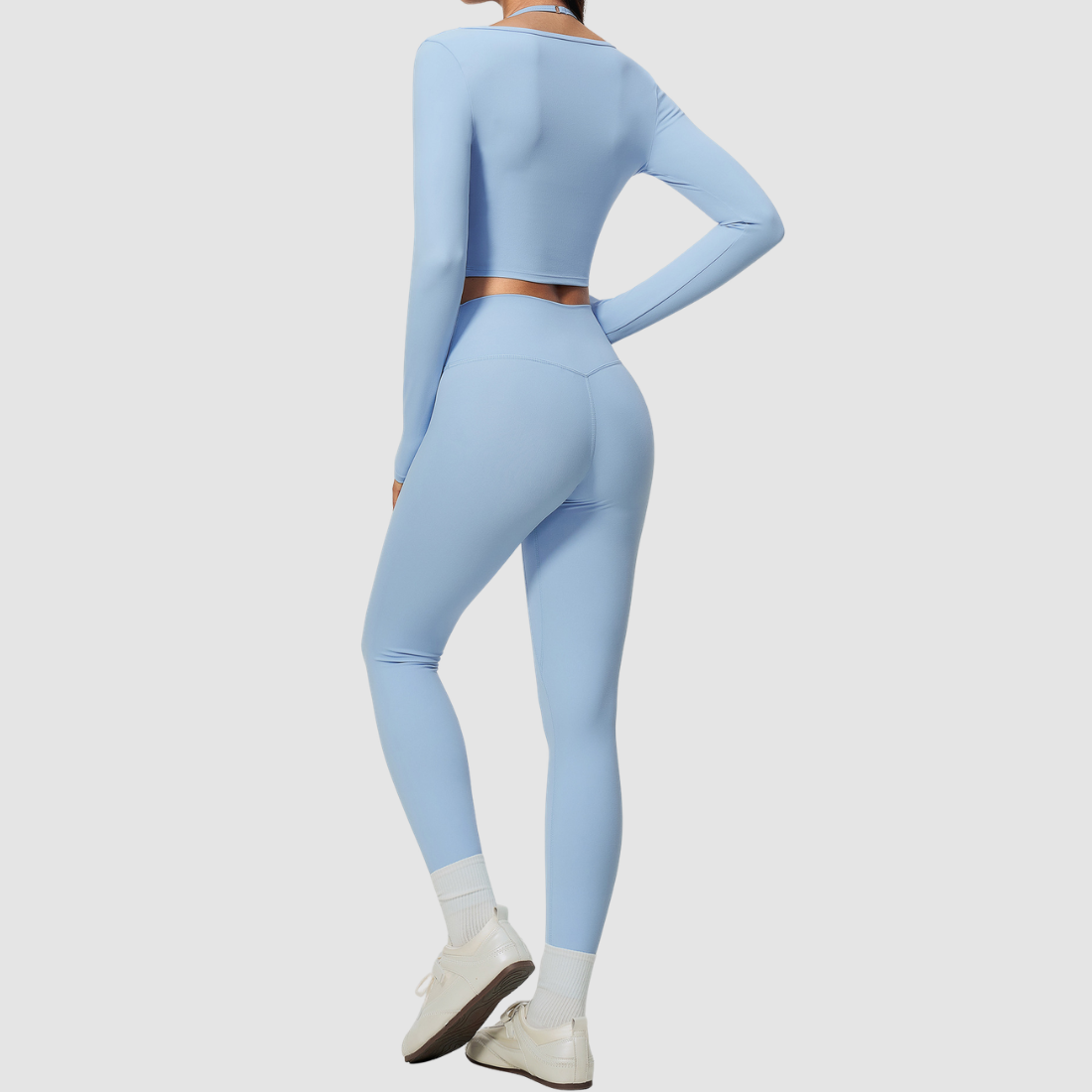 Wholesale Women's Activewear Brushed Bra, Long Pants & Long-Sleeve Top 3-piece Set