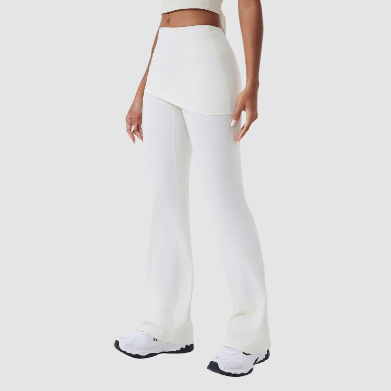 wholesale Flared pants with side pleats