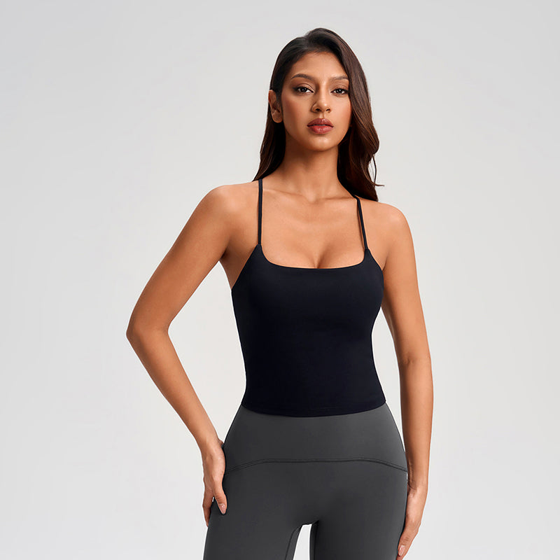 Wholesale elastic open-back tank top