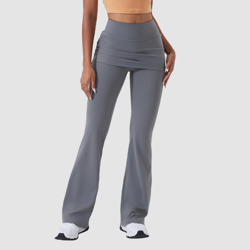 wholesale Flared pants with side pleats