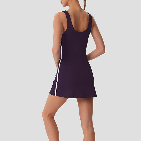 Rope style and sleeveless sports tennis dress