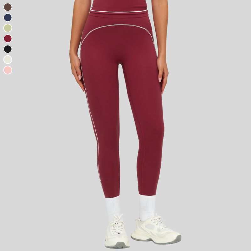 Contrasting stitching leggings