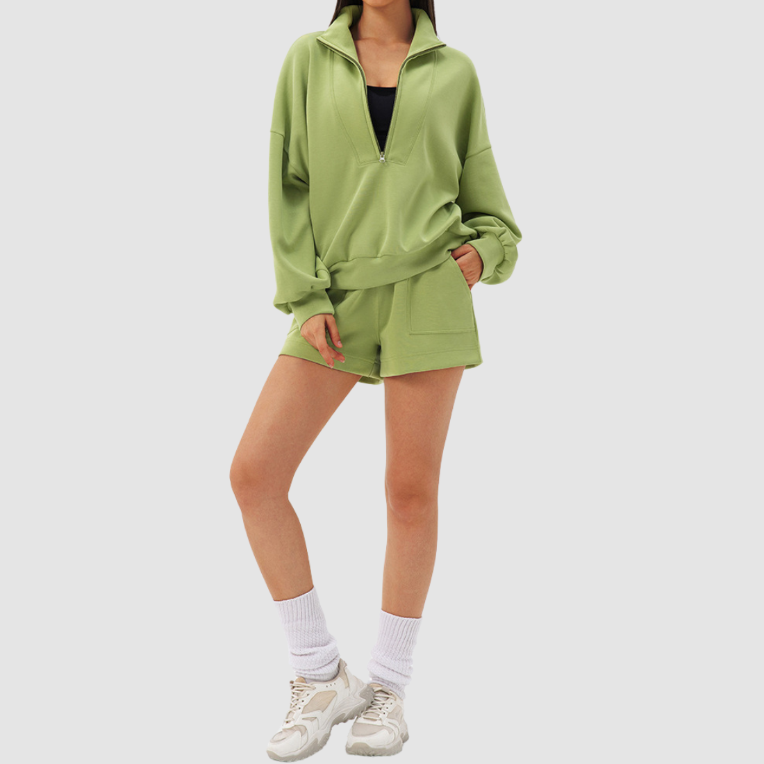 Wholesale Women's Loose Stand-Collar Modal Sports Top