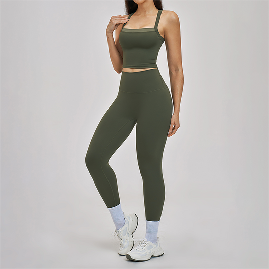 Wholesale Solid Color Top + Quick-Drying Legging set