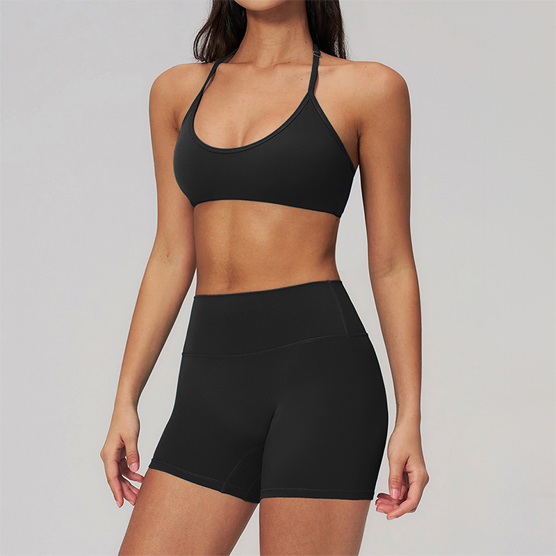 Wholesale Naked-Feel Seamless Sports Bra & High-Waist Leggings Set – Quick-Dry Yoga 2-Piece