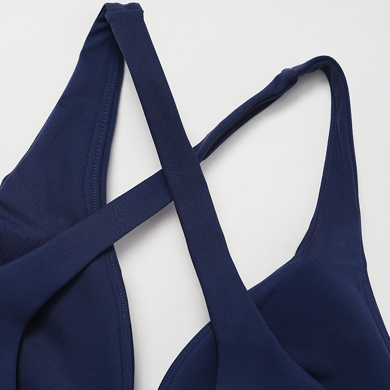 SPORTS BRA +Slim-fit athletic flare pants