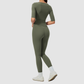 Wholesale Women’s Mid-Sleeve Top & High-Waist Leggings Yoga Set