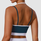 Wholesale Backless Color-Blocked Halter Sports Bra