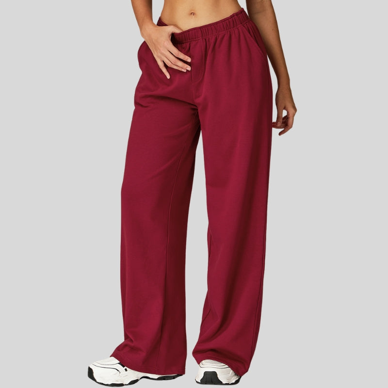 Loose-fitting wide-leg casual sweatpants