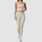 Wholesale Women’s Tube Top & High-Waist Leggings Yoga Set – Padded