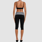 Wholesale Women's Faux-layered Bra Bra+Fold-over Waistband Shorts 2-Piece Set