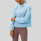 Women's Outdoor Windbreaker Loose Casual Yoga Jacket with Stand Collar