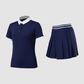 Wholesale Women's POLO Short Sleeve Pleated Skirt Set – 2-Piece Golf Tennis Athletic Outfit