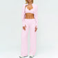 Stand collar zipper jacket + Backless sports bra + high-waisted loose wide-leg pants 3-piece set