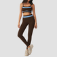 Wholesale Women's Padded Cami Bra +Hip-lift Cropped Pants Yoga Set