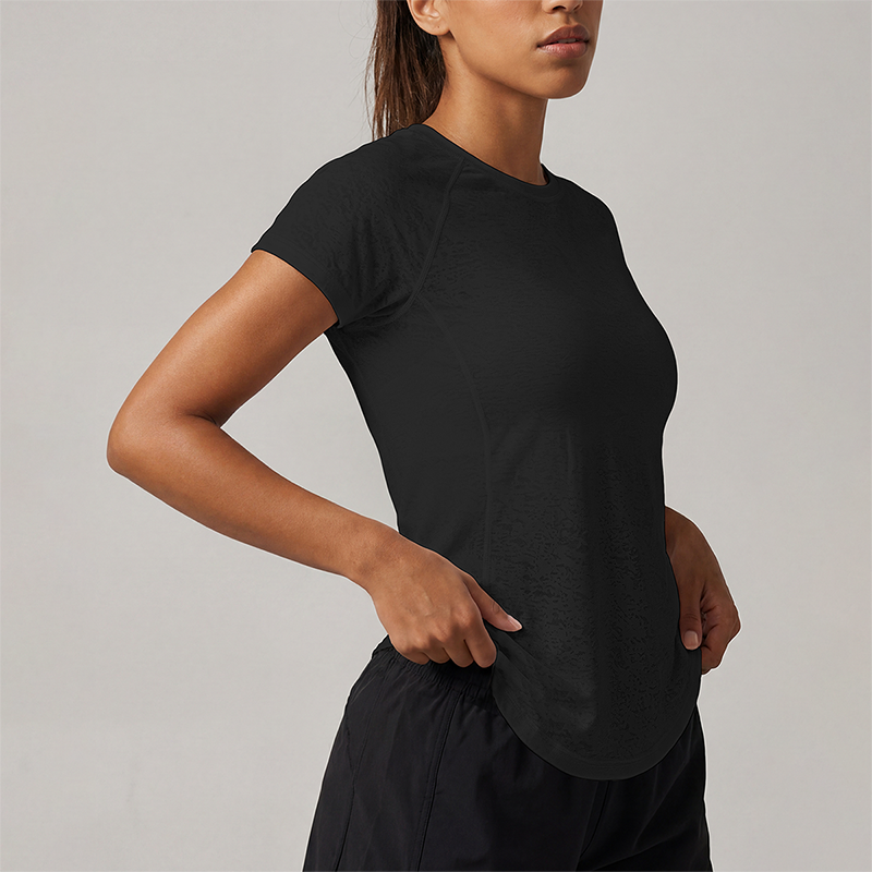 Wholesale Women's short sleeve tee quick dry running gym top