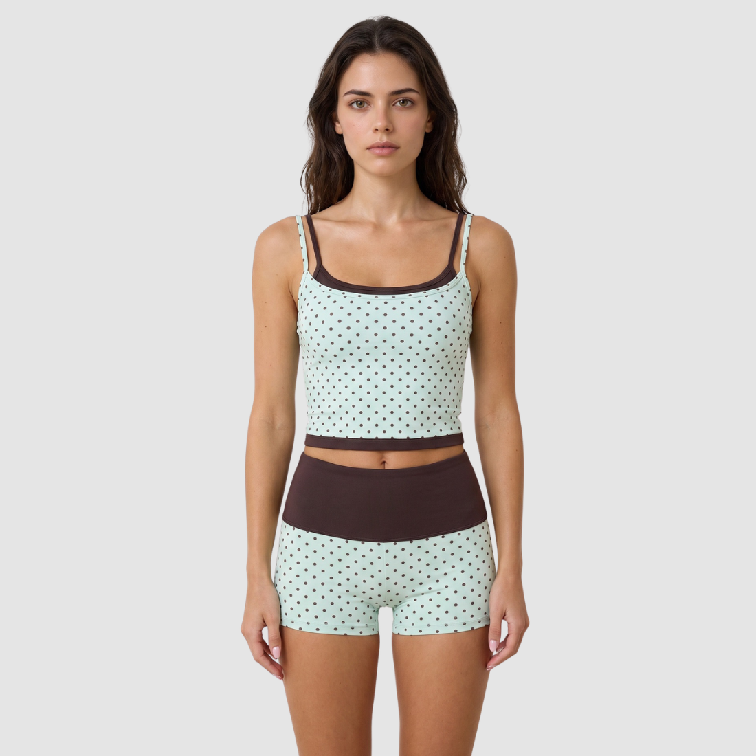 Wholesale Women’s Polka-Dot Tank + Bike Shorts Set