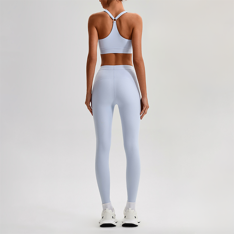 Wholesale Naked-Feel Sports Bra & High-Waist Biker Shorts Set – Quick-Dry Yoga 2-Piece set