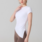 Wholesale Naked-Feel Slit-Hem Short Sleeve Yoga T-Shirt – Slim Fit Sports Top