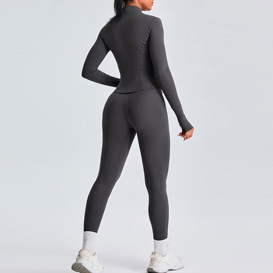 Wholesale Long Sleeve Full Zipper Fitness | Wonderxfans bulk activewear
