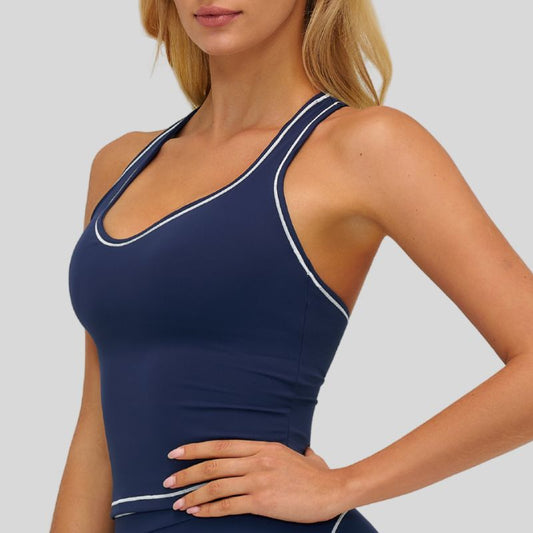 Wholesale Contrasting racerback tank top | Wonderxfans bulk activewear