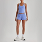 Wholesale Naked-Feel Racerback Sports Bra & High-Waist Biker Shorts Set – Sculpting Yoga 2-Piece