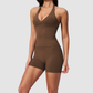 Wholesale Women's Halter V-Neck Yoga Set – Slim Fit Hip-Lifting Tummy-Tucking Quick-Dry Sports Set