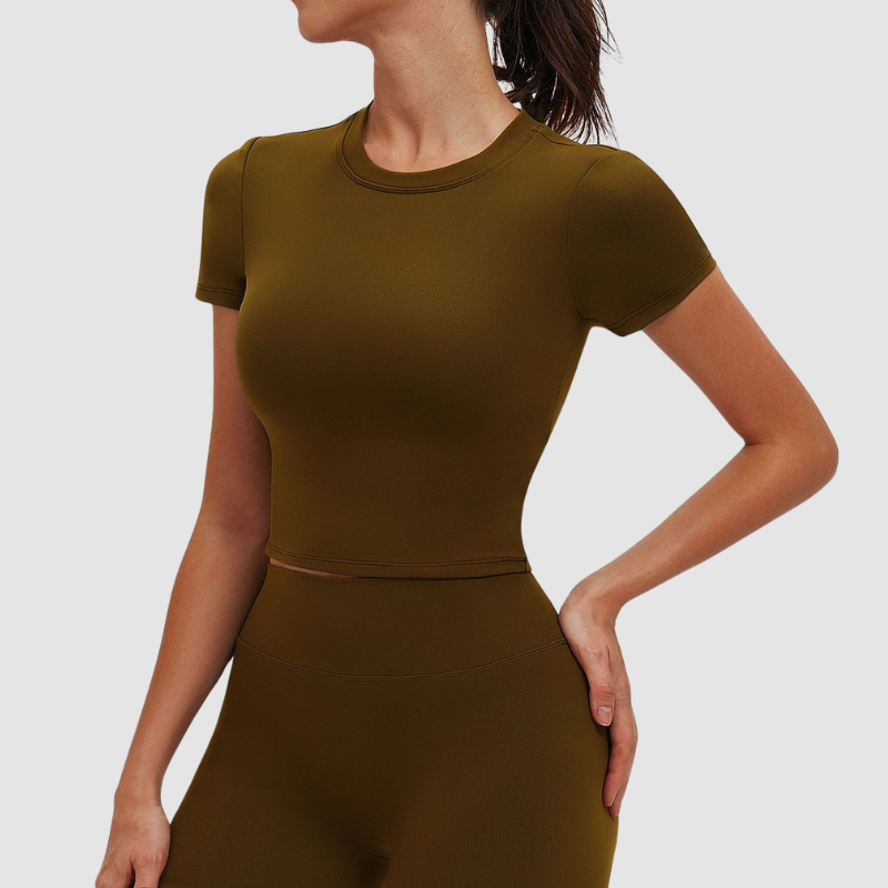 Wholesale women's solid color short-sleeved T-shirts