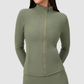 Wholesale Women's Activewear Fleece-Lined Zip Pocket Yoga Jacket
