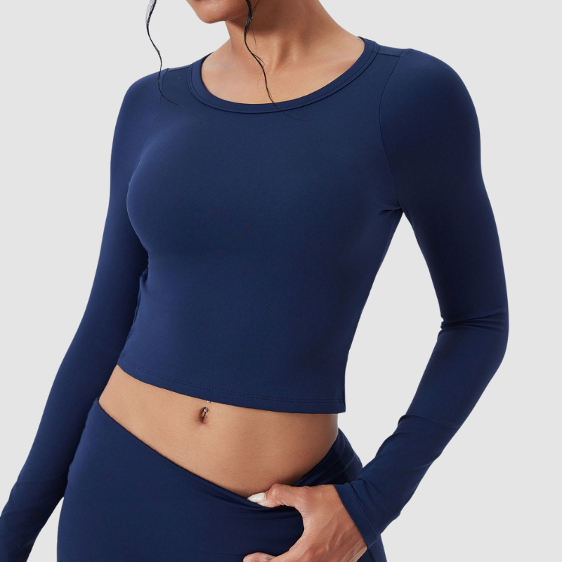 Wholesale back-cut yoga top + flared pants