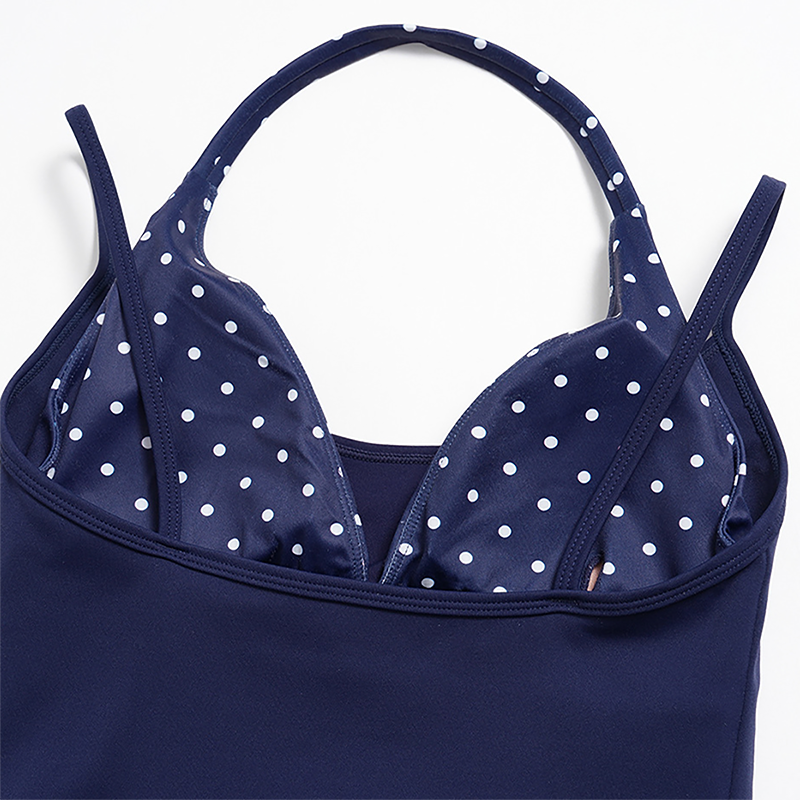 Wholesale Women's Polka Dot & Stripe Yoga Set Tank Top & Wide-Leg Pants w/ Chest Pad