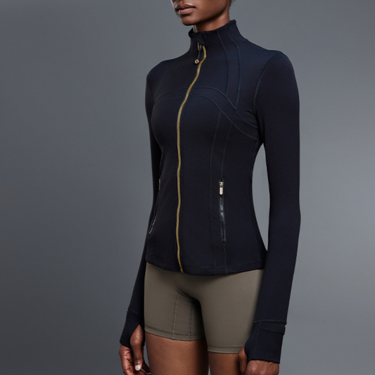 Wholesale Women's Stand Collar Zip-Up Yoga | Wonderxfans bulk activewear