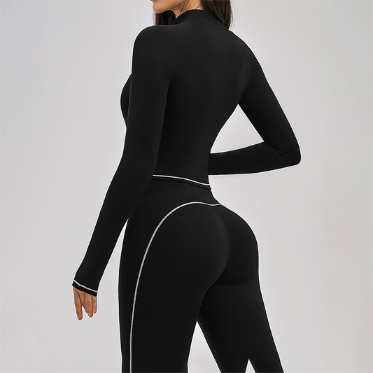 Zippered tight quick drying sports jacket