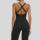 Wholesale criss-cross back vest + flared pants