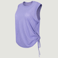 Wholesale yoga cover-up drawstring sleeveless top