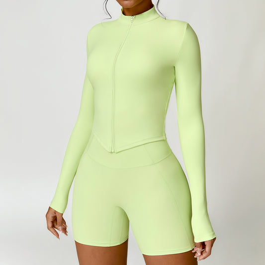 Wholesale Winter quick-drying long-sleeved yoga zipper | Wonderxfans bulk activewear