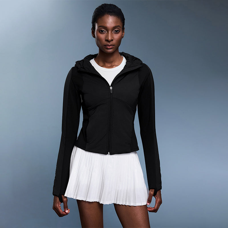 Cropped Slim Puffer Hoodie