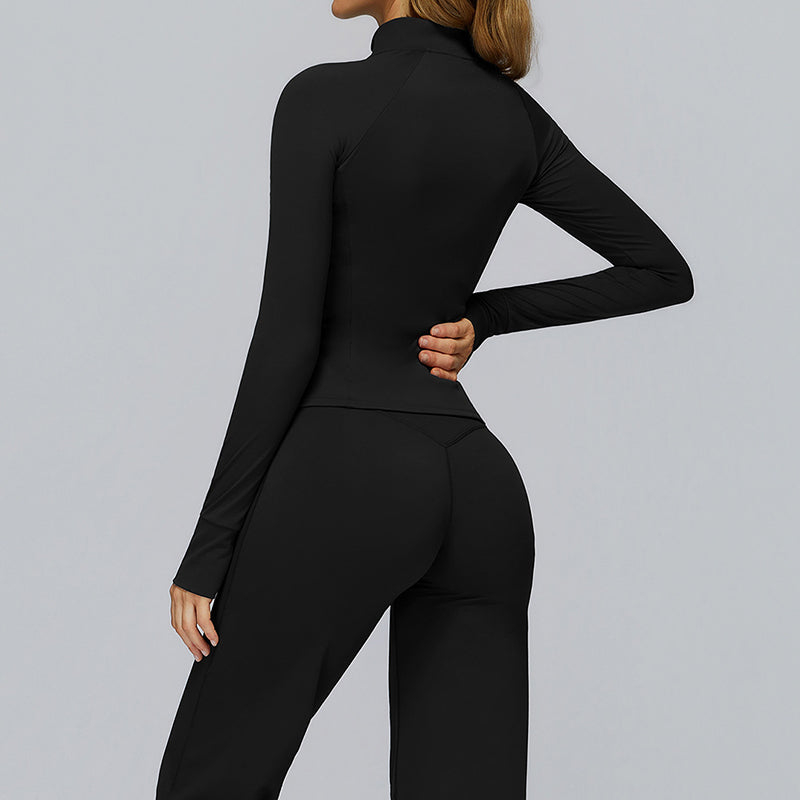 Zippered tight quick-drying sports jacket