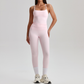 Women's Activewear Padded Sleeveless Top & Straight-Leg Pants Yoga Set