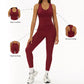 Racerback Sports top + High-waisted leggings 2-Piece Set