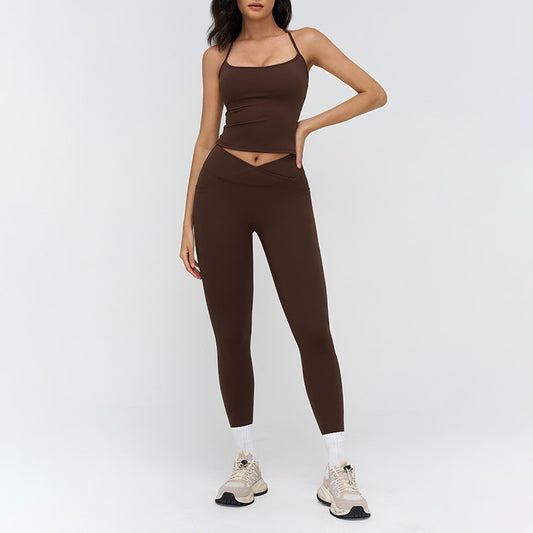 Wholesale Racerback tank top + high-waisted | Wonderxfans bulk activewear