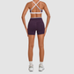 Wholesale Colorblock Detachable Hem Yoga Set Sports Bra & Short – Quick-Dry Activewear