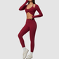 Wholesale Women's Activewear Brushed Bra, Long Pants & Long-Sleeve Top 3-piece Set
